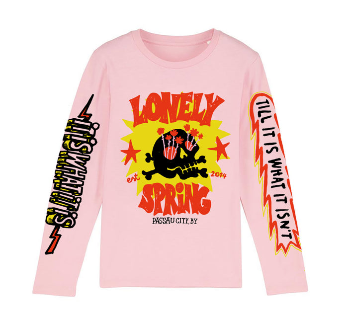 FLOWERSKULL longsleeve - pink